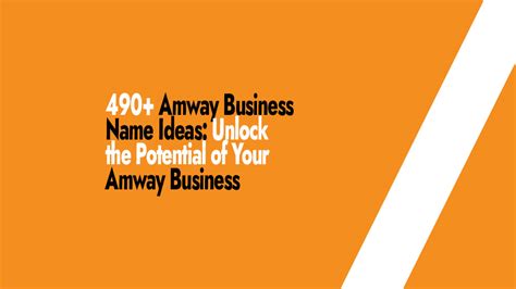 amway business name meaning.